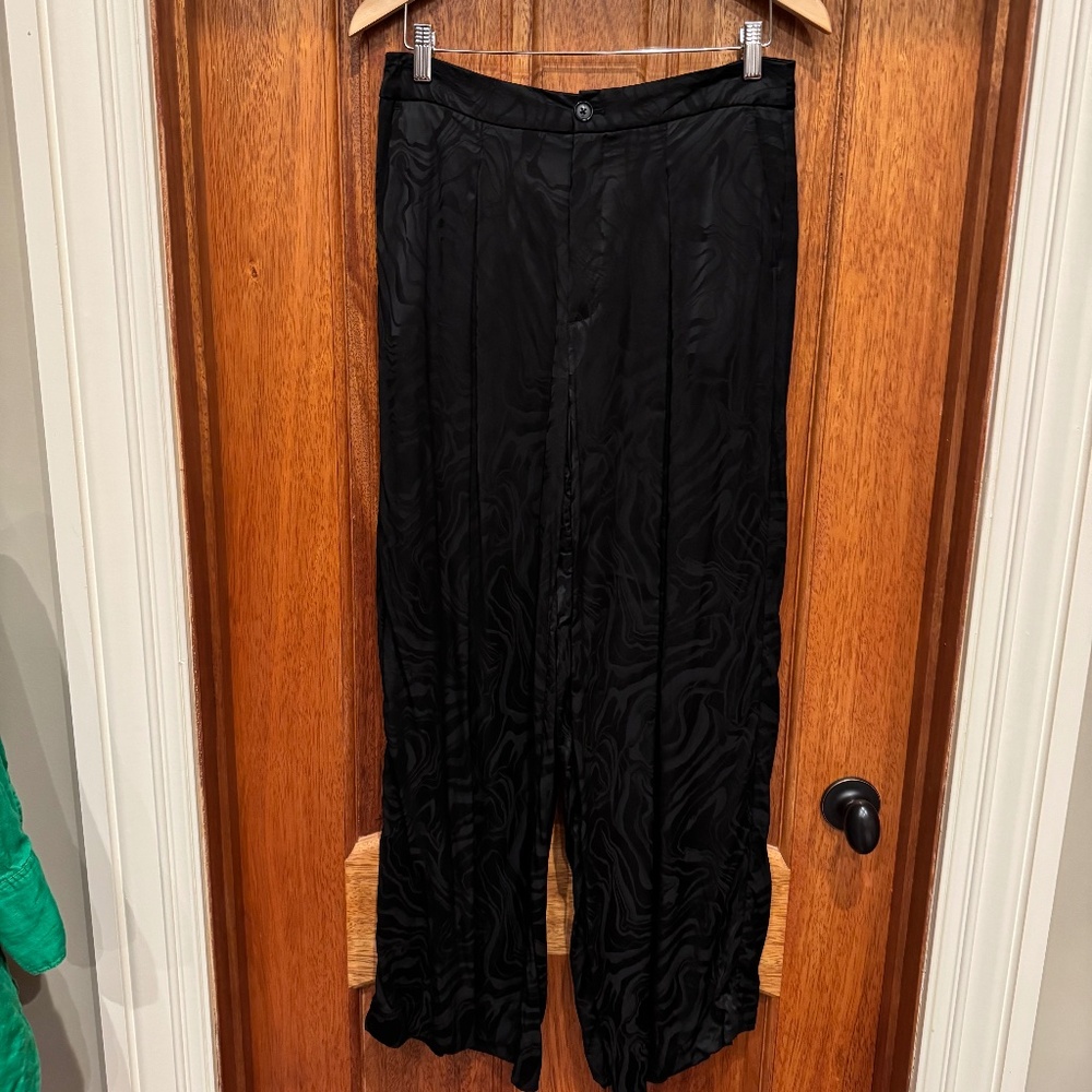 Banana Republic satin wide leg pants